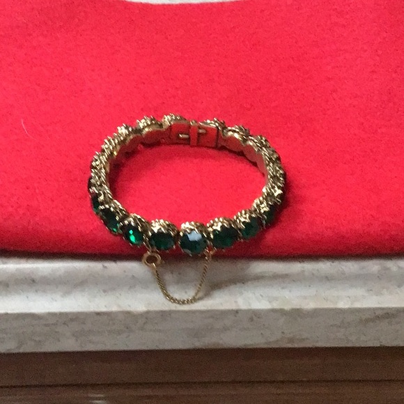 Beautiful vintage bracelet green stones bought at the end of the 80s - Picture 2 of 5